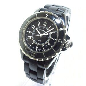 Auth CHANEL J12 H0681 Black Women's Wrist Watch